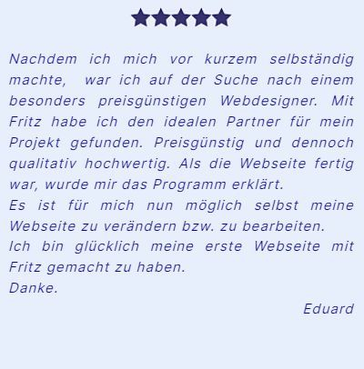 5-Sterne-Bewertung Eduard